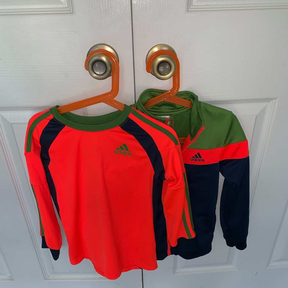 Kids Adidas Jacket & Dri Fit Shirt